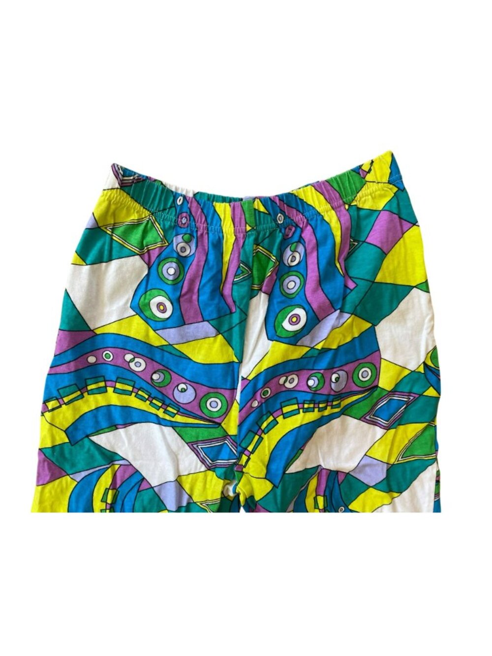 Vintage Womens Pants Pop Modern Art Neon Geometric 80s 90s Y2K Retro Small - Picture 2 of 7